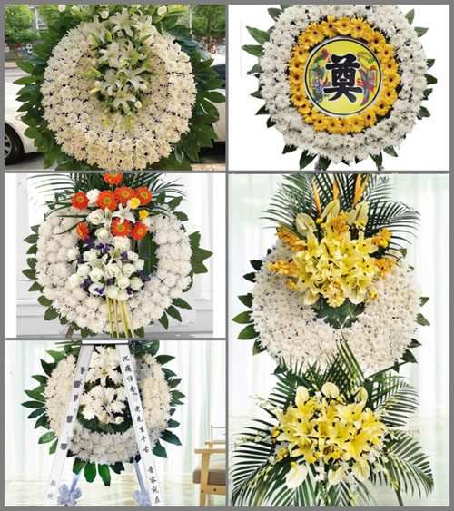 山东青岛即墨市灵山镇前花园村花圈速递