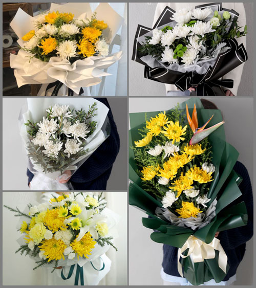 山东青岛即墨市灵山镇前花园村白事花束代送